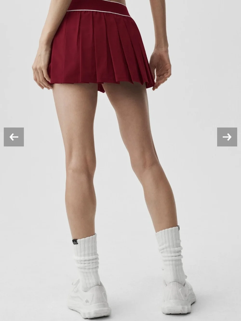 ALO Yoga Women's Crimson Pleated Skater Skirt